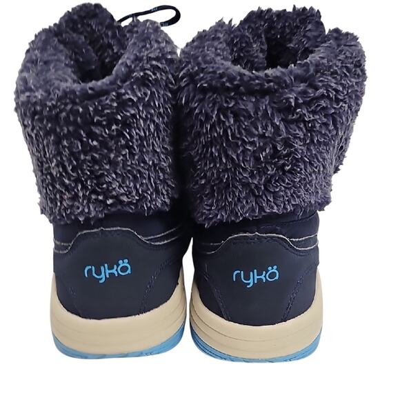Ryka Addison Women's Navy Blue and Light Blue Water Resistant Cozy Boots Size 10 - Picture 3 of 9